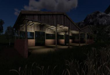 Wood Frame Open Sheds With Brick Wall v1.0.0.0