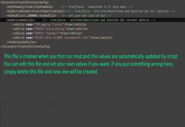 Excavators Tracks Position v1.1