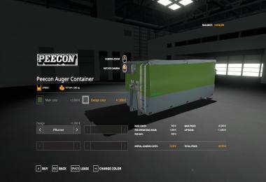 Peecon hooklift Auger Container v1.0.0.0