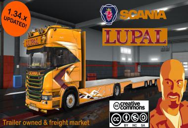 SCANIA LUPAL & TRAILER OWNED ETS2 1.34.x