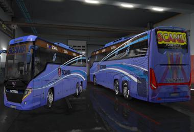 Scania Tourism Bus HD Skin n Bus for official Design for 1.32 to 1.34