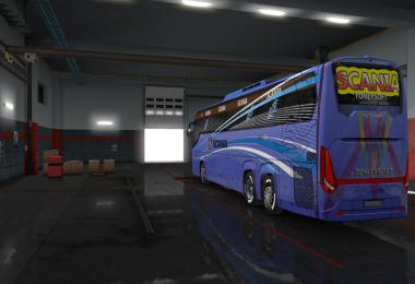 Scania Tourism Bus HD Skin n Bus for official Design for 1.32 to 1.34