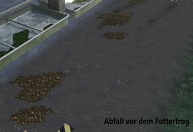 Kuhstall mit Mist als Futtertrogabfall v1.0