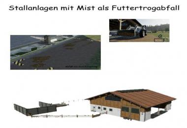 Kuhstall mit Mist als Futtertrogabfall v1.0