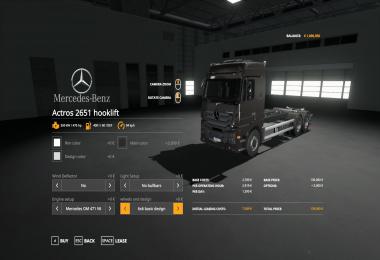 Mercedes Actros 2651 hooklift v1.0.0.0