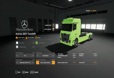 Mercedes Actros 2651 hooklift v1.0.0.0