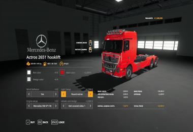 Mercedes Actros 2651 hooklift v1.0.0.0