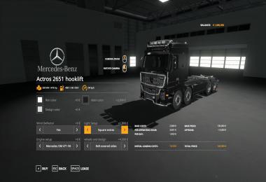 Mercedes Actros 2651 hooklift v1.0.0.0