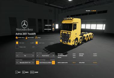 Mercedes Actros 2651 hooklift v1.0.0.0