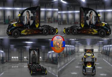 Volvo VNL 2018 Truck Two Metallic Skins Racing 1.34.x