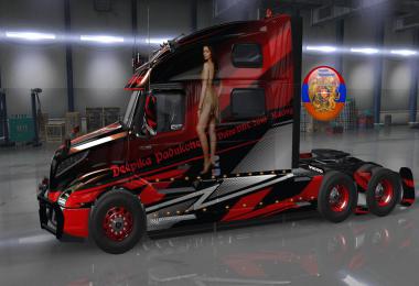 Volvo VNL 2018 Truck Two Metallic Skins Racing 1.34.x