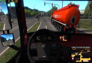 Black and Red Interior for Volvo FH by OLSF Design 1.35.x