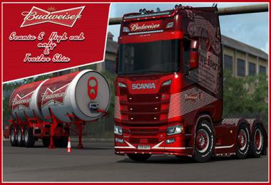 Budweiser Scania & Trailer Skins v1.0 1.35.x