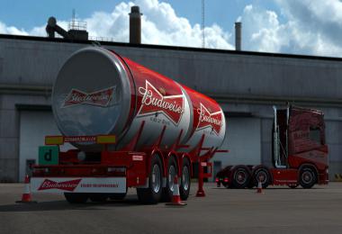 Budweiser Scania & Trailer Skins v1.0 1.35.x