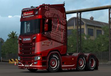 Budweiser Scania & Trailer Skins v1.0 1.35.x