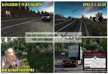 Dangerous Turn Lights ETS2 1.35.x