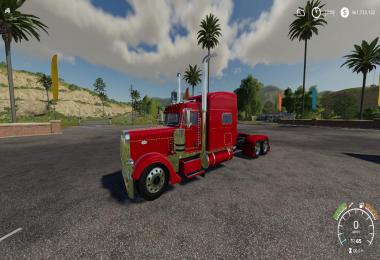 FS19 Peterbilt 379 Blue Red Green v1.0