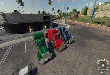 FS19 Peterbilt 379 Blue Red Green v1.0