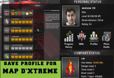 Save Game (Profile) for Map D’Xtreme 1.34.x