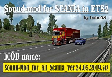 Sound mod for Scania in ETS2 1.34.x
