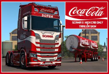 Coca Cola Scania + Trailer Skins v1.0 1.35.x