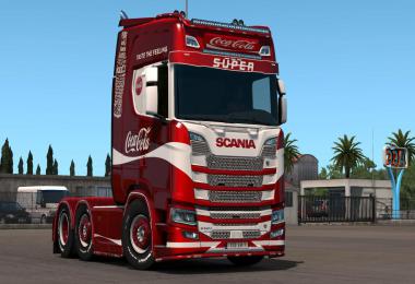 Coca Cola Scania + Trailer Skins v1.0 1.35.x
