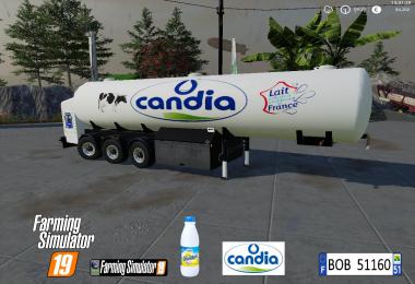 FS19 Trailer Milk Candia By BOB51160 v1.0.0.0