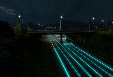 Roadways Luminous for all Versions ATS & ETS2 v1.2
