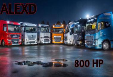ALEXD 800 HP Engine All Trucks v1.4