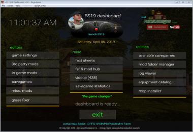FS19 Dashboard v1.9