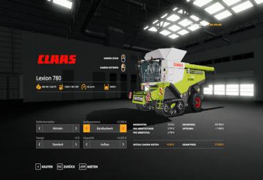 Lexion 780 with capacity selection and cutters v1.1