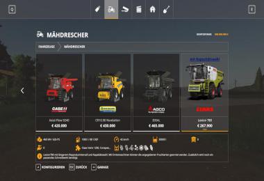 Lexion 780 with capacity selection and cutters v1.1