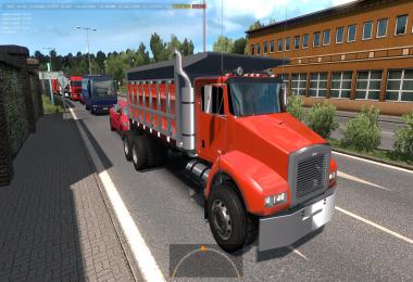 Benson V8 dump truck from GTA4 in traffic ETS2 1.35