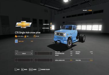 Chevy C70 snow plow truck v1.0