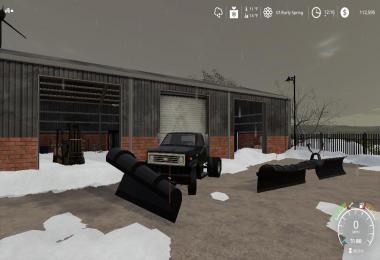 Chevy C70 snow plow truck v1.0