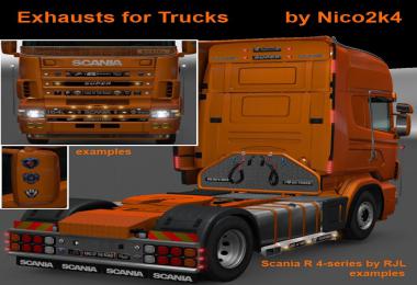 Exhausts & Accessories for Trucks v2.1 1.35.x
