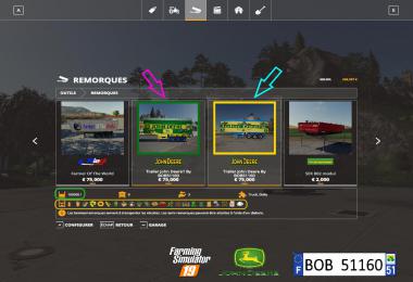 FS19 Pack Trailer John Deere By BOB51160 v1.0