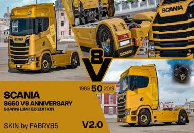 Scania V8 Anniversary 50anni Italian Limited Edition Skin v2.0