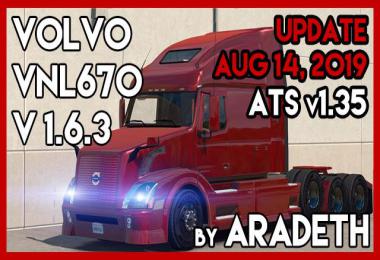 VOLVO VNL670 v1.6.3 by ARADETH ATS 1.35.x