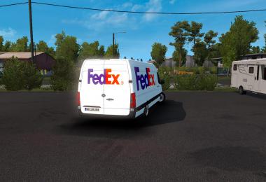 SKIN FEDEX –mercedes new sprinter – ETS2 1.35.x