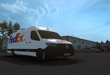 SKIN FEDEX –mercedes new sprinter – ETS2 1.35.x
