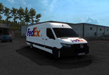 SKIN FEDEX –mercedes new sprinter – ETS2 1.35.x