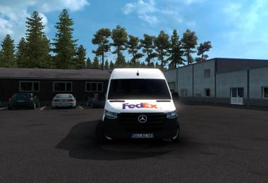 SKIN FEDEX –mercedes new sprinter – ETS2 1.35.x