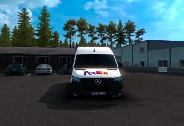 SKIN FEDEX –mercedes new sprinter – ETS2 1.35.x