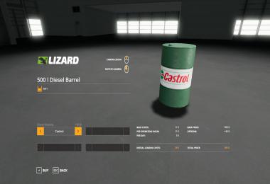 500l Diesel barrel Pack v1.0