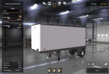 Fedex Official 28 Pup Trailer with Freightliner Day Cab Truck 1.35x