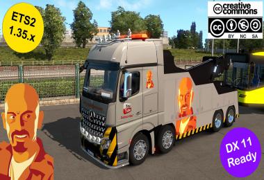 MB ACTROS MPIV CRANETRUCK CUSTOM SKIN 1.35.x DX11