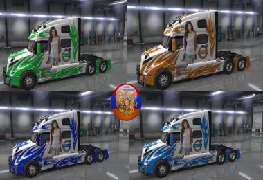 Volvo truck VNL 2018 Skin Pack Metallic Racing v2.0