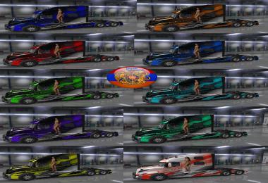 Volvo truck VNL 2018 Skin Pack Metallic Racing v3.0