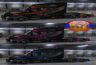 Volvo truck VNL 2018 Skin Pack Panther Carbon 1.35